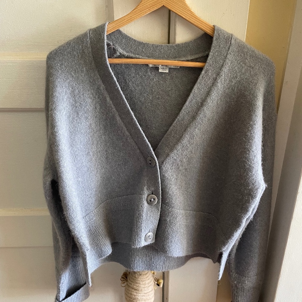 light blue/grey cardigan